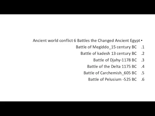 Ancient world conflict 6 Battles the Changed Ancient Egypt Battle of Megiddo_15