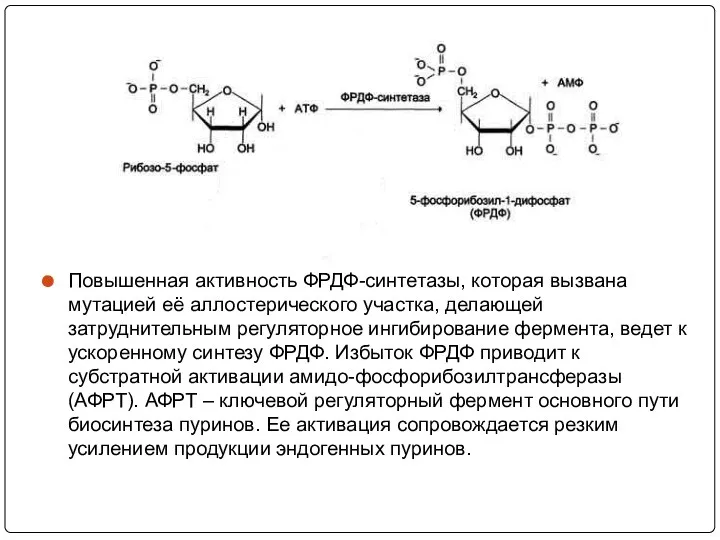 Повышенная активность ФРДФ-синтетазы, которая вызвана мутацией её аллостерического участка, делающей затруднительным регуляторное