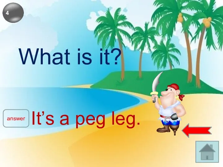 What is it? answer It’s a peg leg.