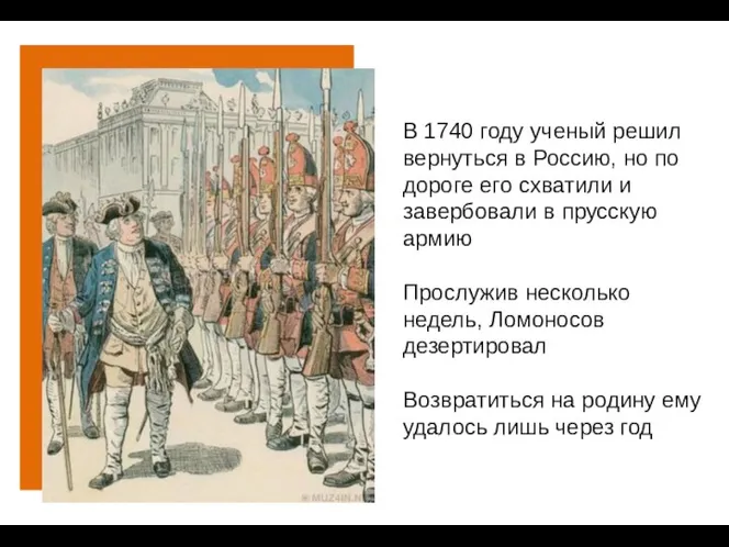 В 1740 году ученый решил вернуться в Россию, но по дороге его