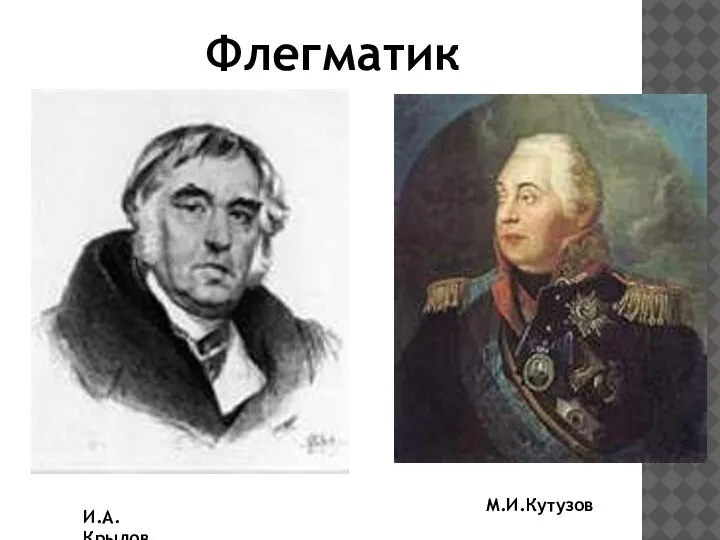 Флегматик И.А.Крылов М.И.Кутузов