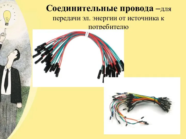 Соединительные провода –для передачи эл. энергии от источника к потребителю