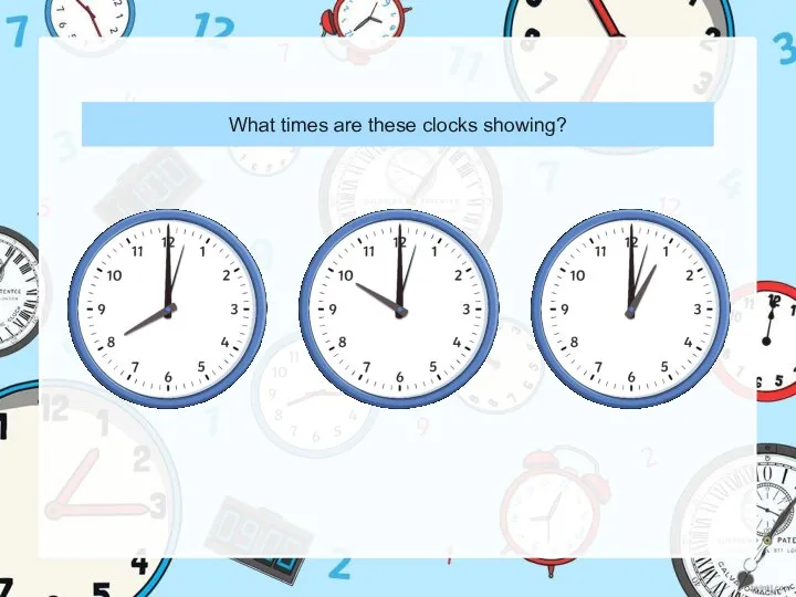 What times are these clocks showing?