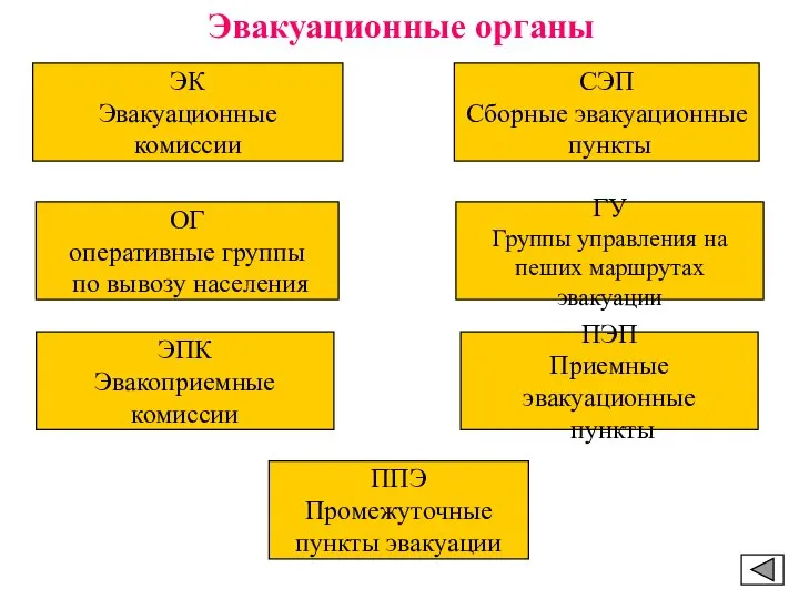 ОГ оперативные группы по вывозу населения ГУ Группы управления на пеших маршрутах