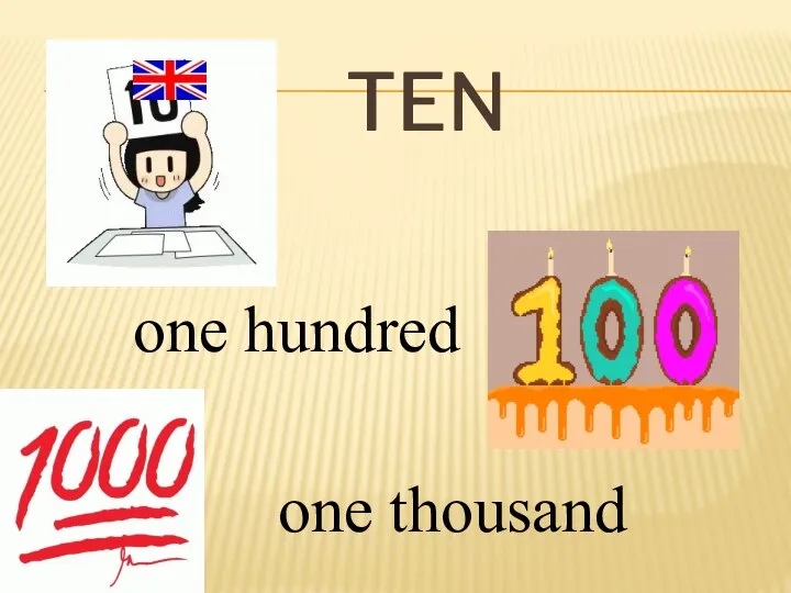 TEN one hundred one thousand