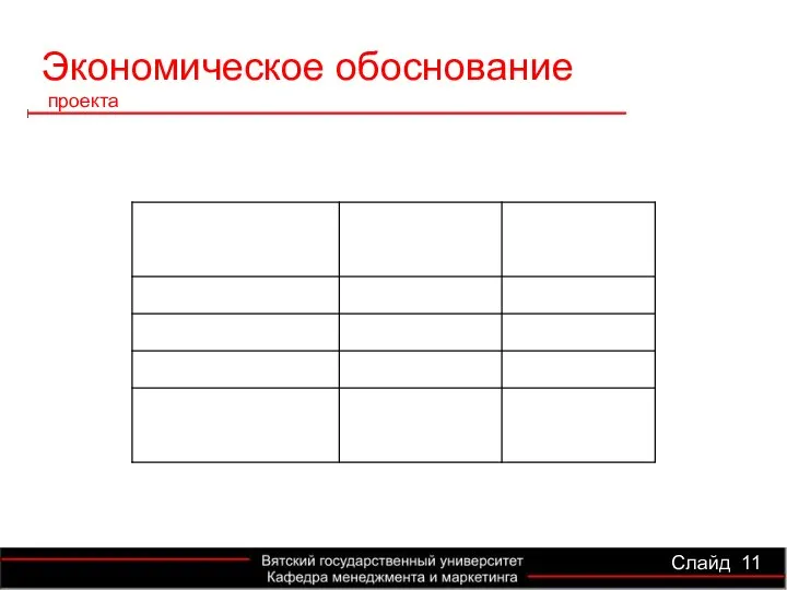 Экономическое обоснование проекта Слайд 11