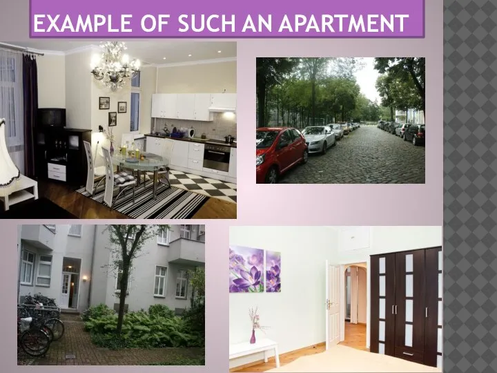 EXAMPLE OF SUCH AN APARTMENT