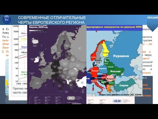 3. Европа - один из наиболее привлекательных для мигрантов регионов мира (наряду