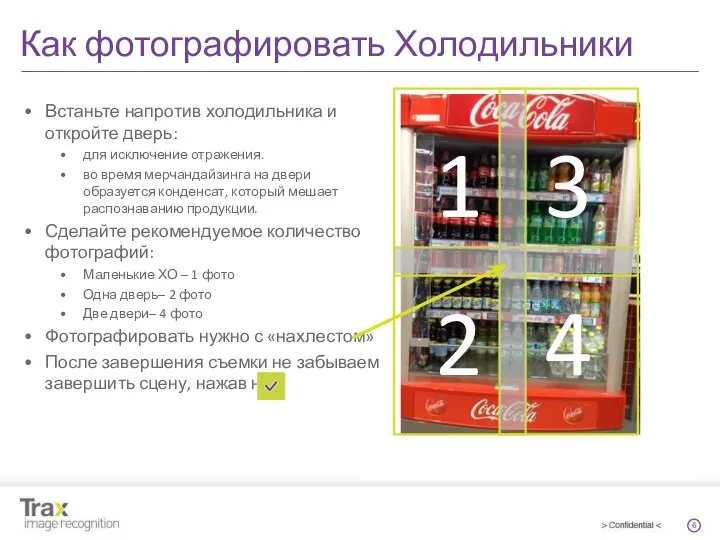 1 3 2 4 Как фотографировать Холодильники Встаньте напротив холодильника и откройте