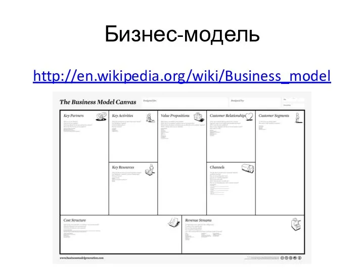 Бизнес-модель http://en.wikipedia.org/wiki/Business_model