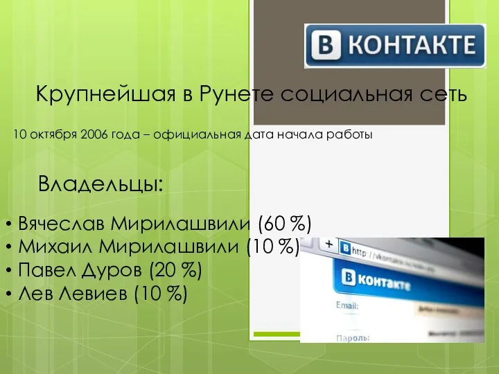 Крупнейшая в Рунете социальная сеть 10 октября 2006 года – официальная дата