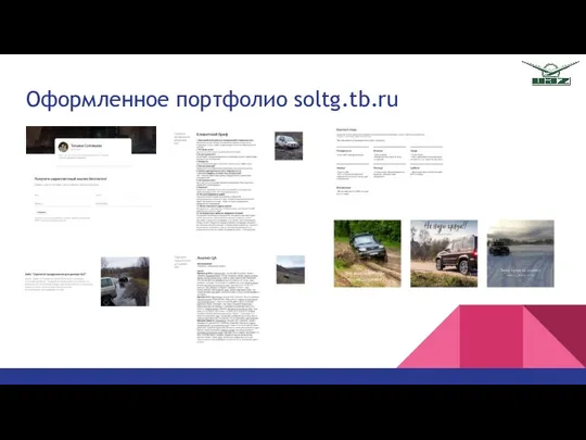 Оформленное портфолио soltg.tb.ru