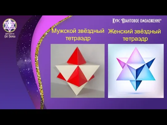 Мужской звёздный тетраэдр Женский звёздный тетраэдр
