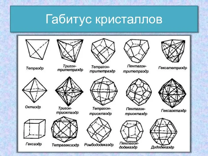 Габитус кристаллов