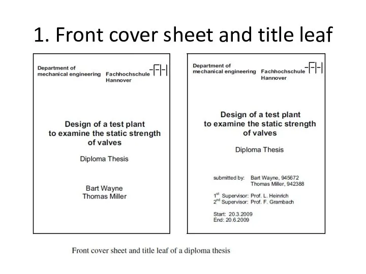 1. Front cover sheet and title leaf