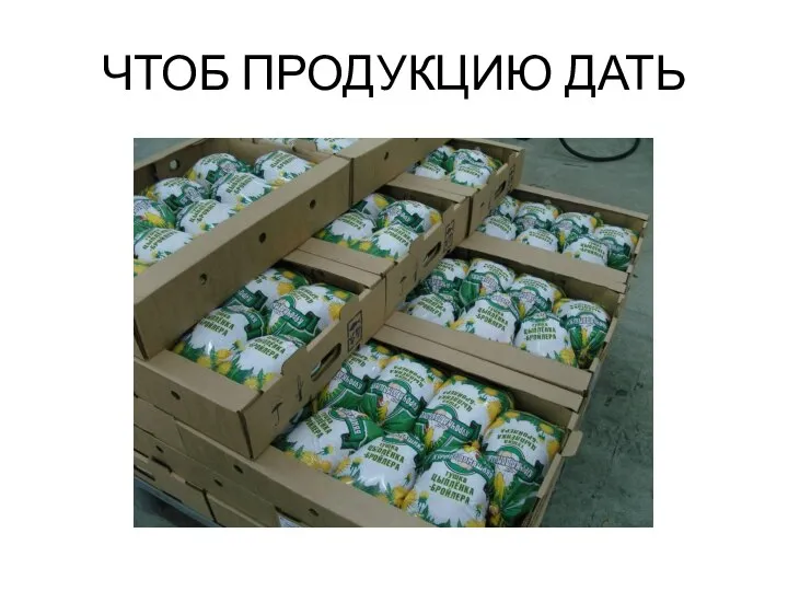 ЧТОБ ПРОДУКЦИЮ ДАТЬ