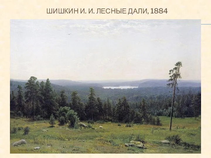 ШИШКИН И. И. ЛЕСНЫЕ ДАЛИ, 1884