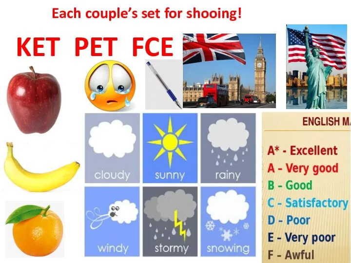Each couple’s set for shooing! KET PET FCE