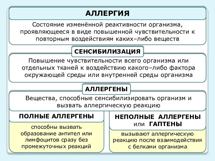 вызывают аллергическую реакцию после взаимодействия с белками организма НЕПОЛНЫЕ АЛЛЕРГЕНЫ или ГАПТЕНЫ