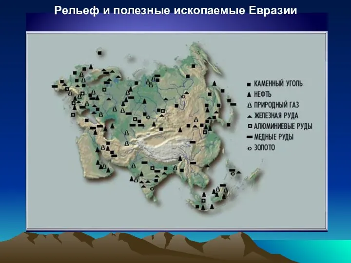 Рельеф и полезные ископаемые Евразии