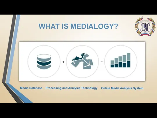 WHAT IS MEDIALOGY? Media Database Processing and Analysis Technology Online Media Analysis System