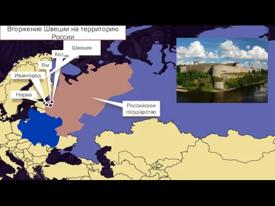 Российское государство Ям Копорье Нарва Швеция Ивангород Вторжение Швеции на территорию России