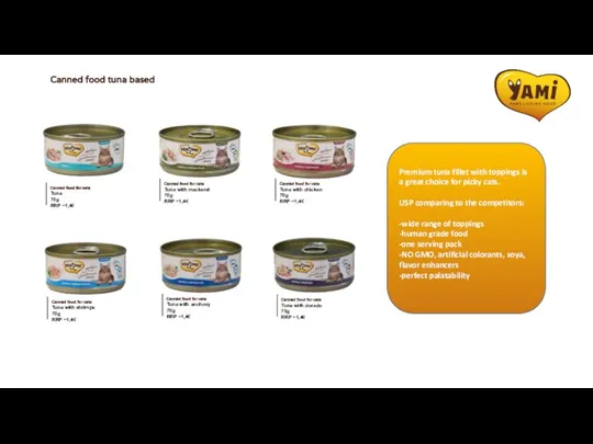 Canned food tuna based Premium tuna fillet with toppings is a great