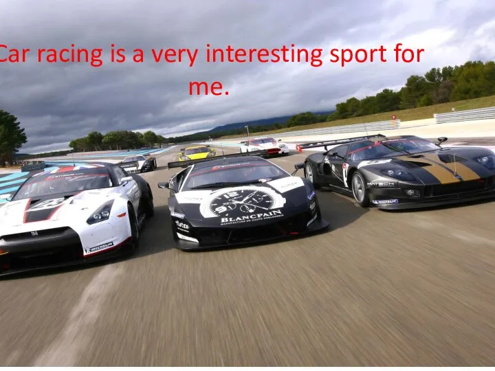 Car racing is a very interesting sport for me.