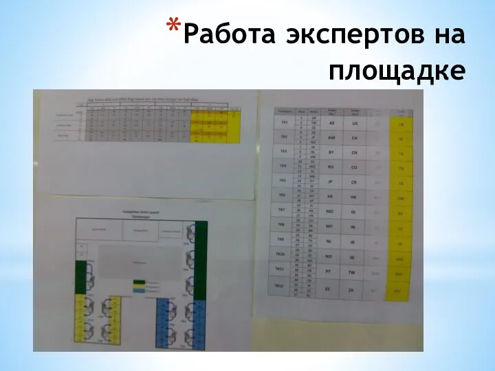 Работа экспертов на площадке