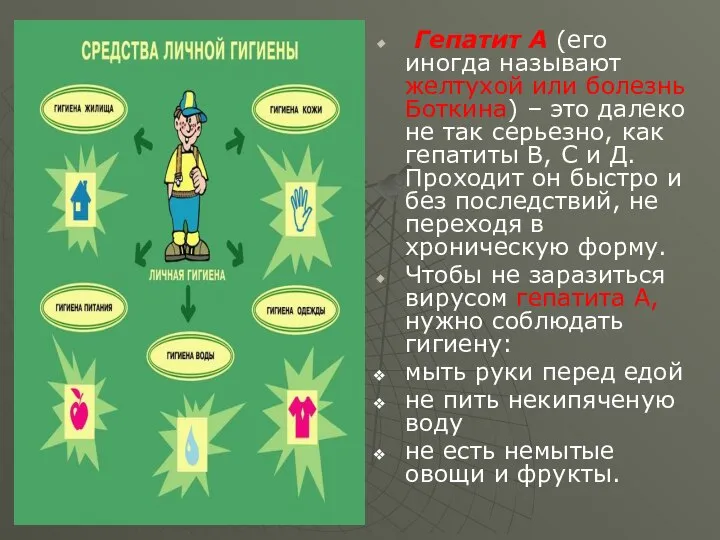 Гепатит А (его иногда называют желтухой или болезнь Боткина) – это далеко