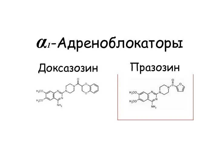 α1-Адреноблокаторы Доксазозин Празозин