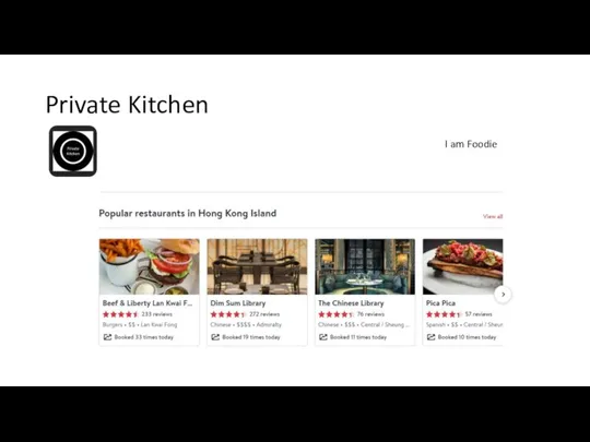 Private Kitchen I am Foodie