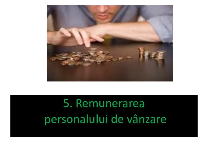 5. Remunerarea personalului de vânzare