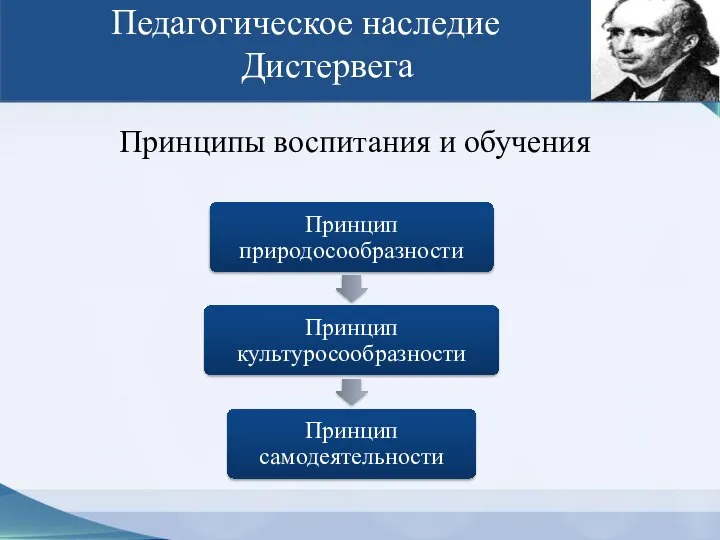 Педагогическое наследие Дистервега Принципы воспитания и обучения