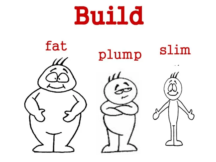 fat slim plump Build