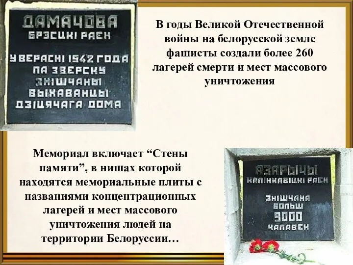 В годы Великой Отечественной войны на белорусской земле фашисты создали более 260