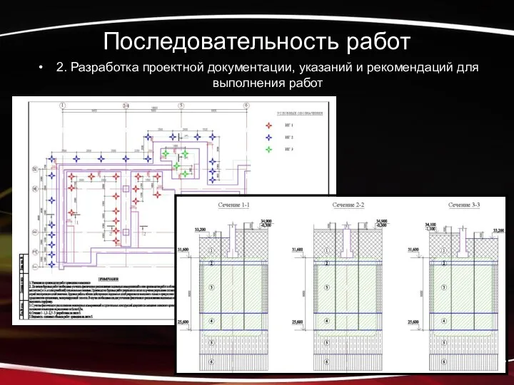 Последовательность работ 2. Разработка проектной документации, указаний и рекомендаций для выполнения работ