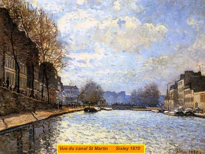 Vue du canal St Martin Sisley 1870