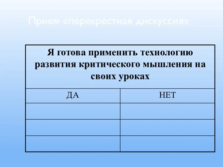 Прием «перекрестная дискуссия»