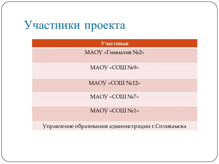 Участники проекта