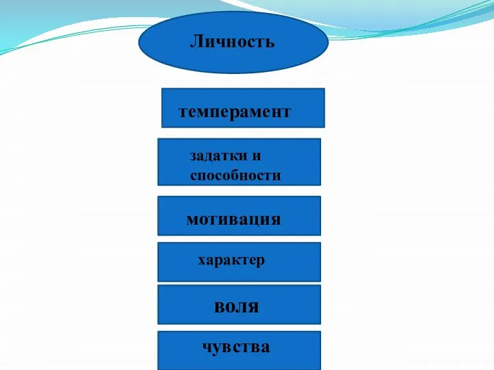 Личность темперамент задатки и способности мотивация характер воля чувства