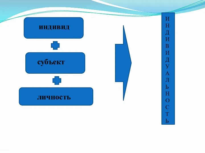 индивид субъект личность И Н Д И В И Д У А