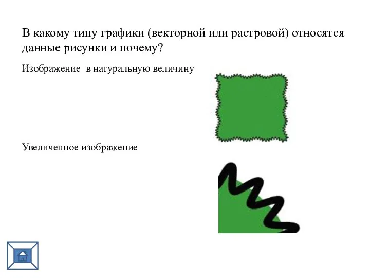 В какому типу графики (векторной или растровой) относятся данные рисунки и почему?