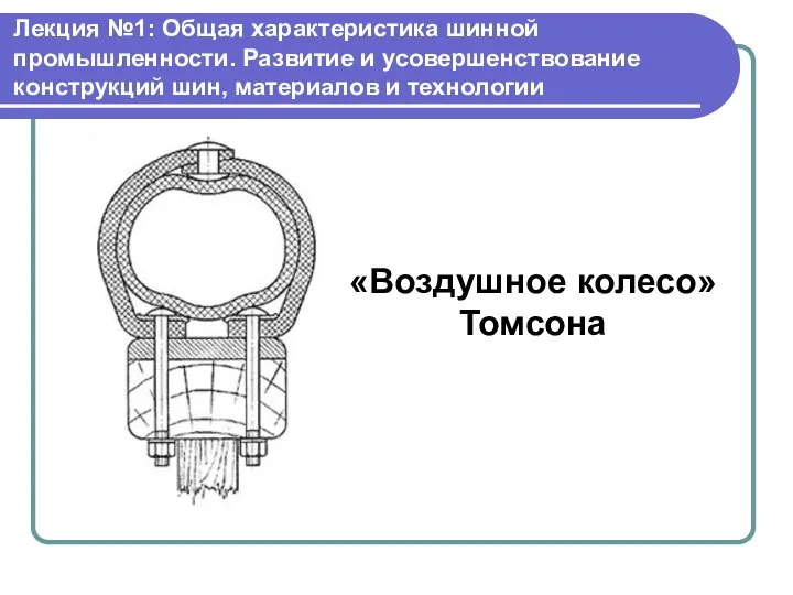 Лекция №1: Общая характеристика шинной промышленности. Развитие и усовершенствование конструкций шин, материалов