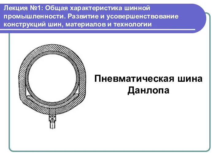 Лекция №1: Общая характеристика шинной промышленности. Развитие и усовершенствование конструкций шин, материалов