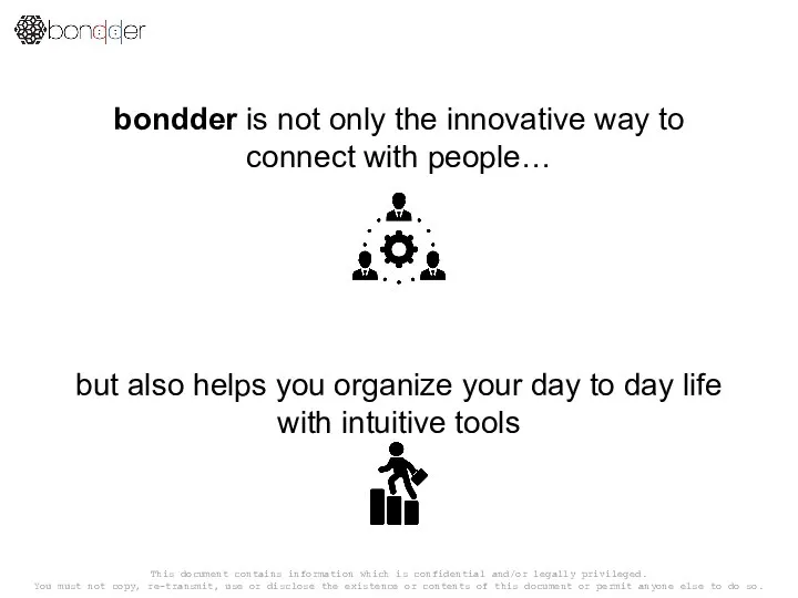 bondder is not only the innovative way to connect with people… This
