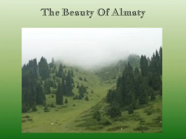 The Beauty Of Almaty