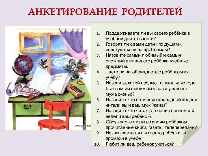 Поддерживаете ли вы своего ребёнка в учебной деятельности? Говорят ли с вами