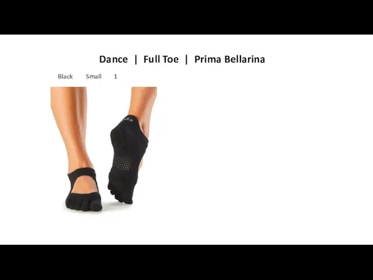 Dance | Full Toe | Prima Bellarina Black Small 1