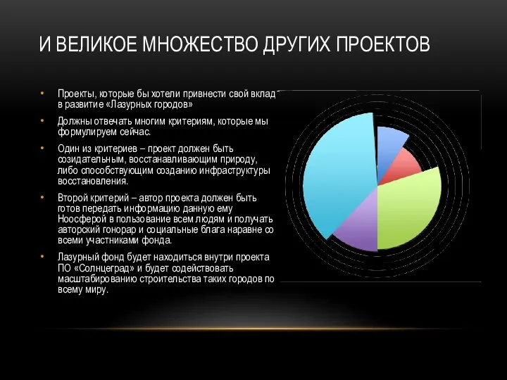 И ВЕЛИКОЕ МНОЖЕСТВО ДРУГИХ ПРОЕКТОВ Проекты, которые бы хотели привнести свой вклад